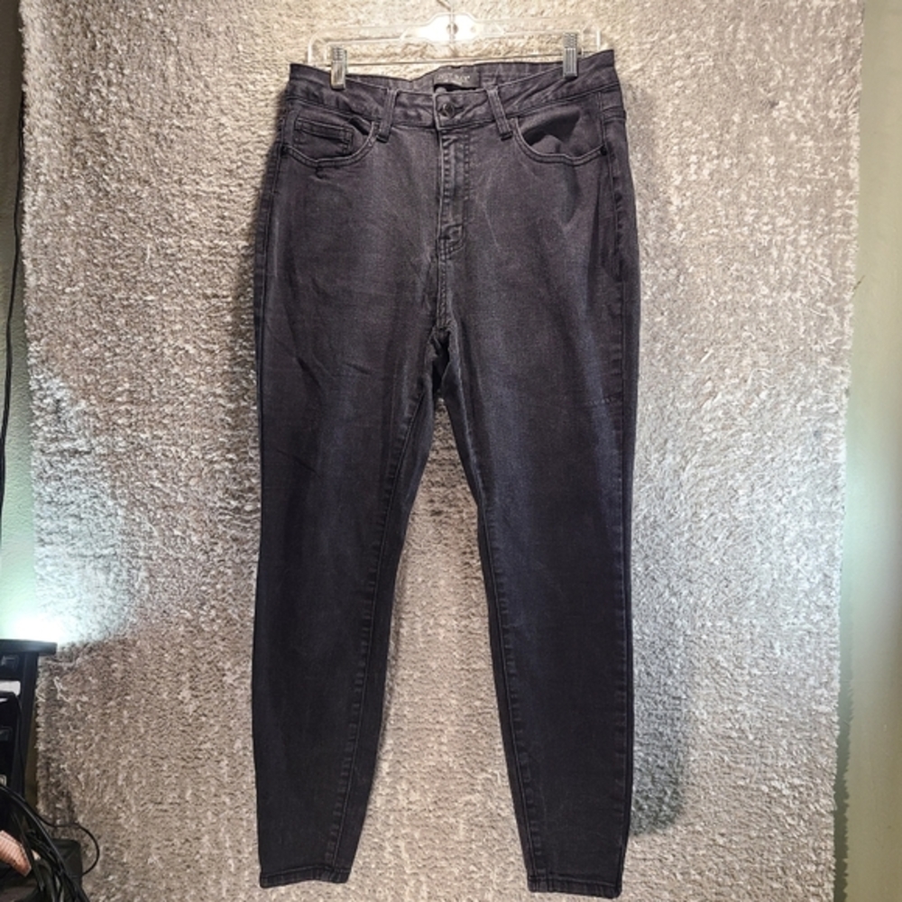 Judy Blue Skinny Jeans Women 16W Los Angeles Black Denim Pockets‎ 32X28